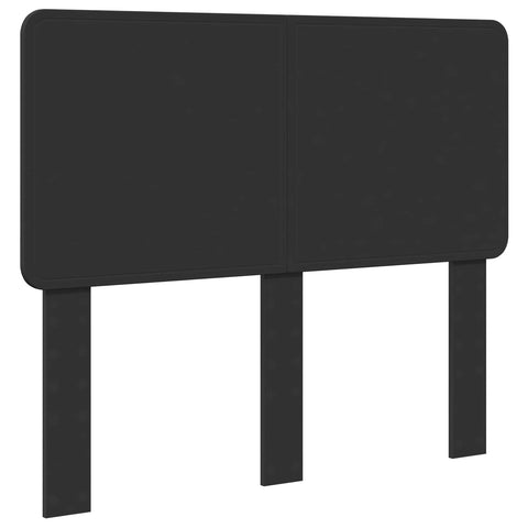 vidaXL Bed Frame with Headboard Black 135 x 190 cm Engineered Wood
