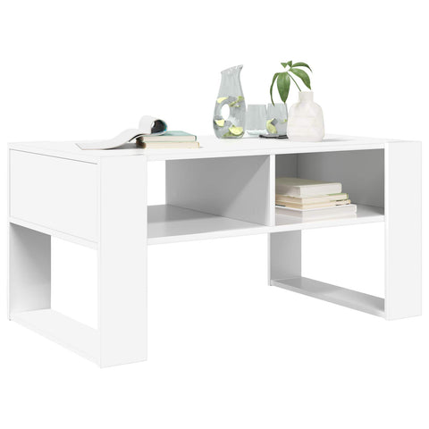 vidaXL Coffee Table with Storage White 92 x 53 x 45 cm Engineered Wood