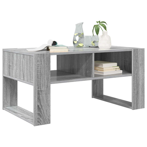 vidaXL Coffee Table Grey Sonoma 92 x 53 x 45 cm Engineered Wood
