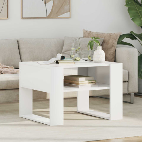 vidaXL Coffee Table with Storage White 66 x 53 x 45 cm Engineered Wood