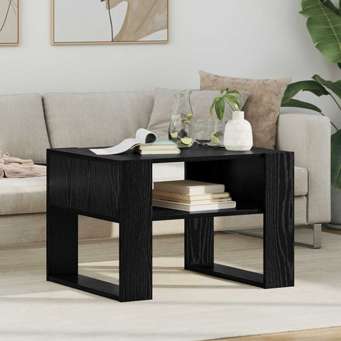 vidaXL Coffee Table Black Oak 66 x 53 x 45 cm Engineered Wood