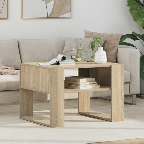 vidaXL Coffee Table Sonoma Oak 66 x 53 x 45 cm Engineered Wood