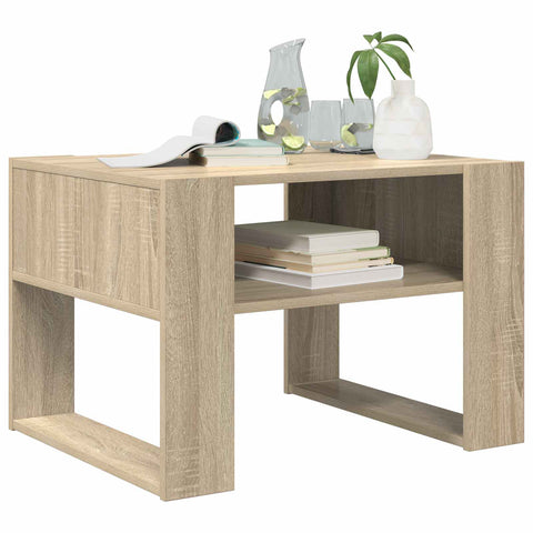 vidaXL Coffee Table Sonoma Oak 66 x 53 x 45 cm Engineered Wood