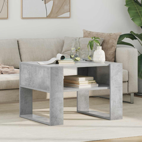 vidaXL Coffee Table Concrete Grey 66 x 53 x 45 cm Engineered Wood
