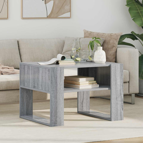 vidaXL Coffee Table Grey Sonoma 66 x 53 x 45 cm Engineered Wood