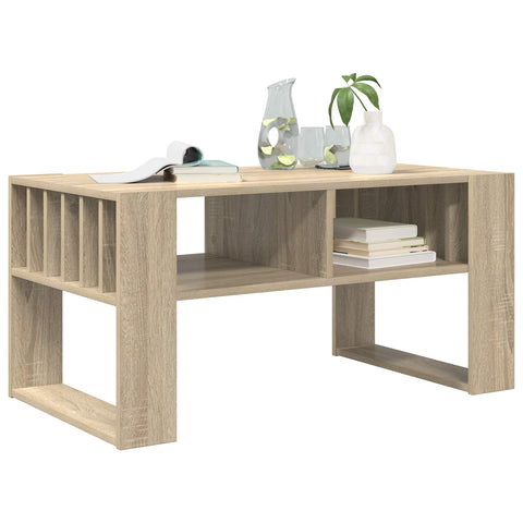vidaXL Coffee Table Sonoma Oak 92 x 49.5 x 45 cm Engineered Wood