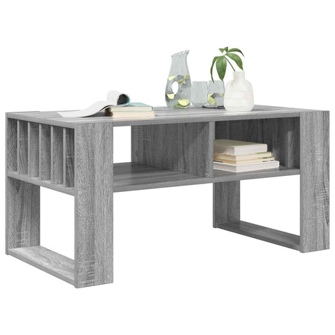 vidaXL Coffee Table Grey Sonoma 92 x 49.5 x 45 cm Engineered Wood