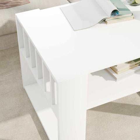 vidaXL Coffee Table White 66 x 49.5 x 45 cm Engineered Wood