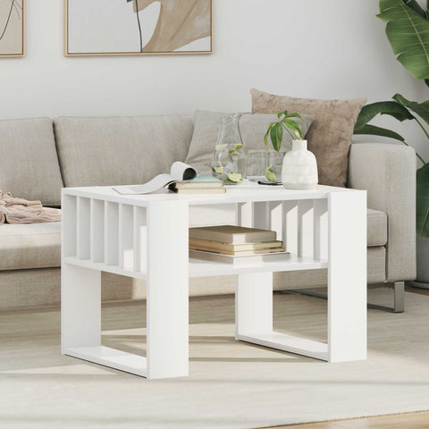 vidaXL Coffee Table White 66 x 49.5 x 45 cm Engineered Wood