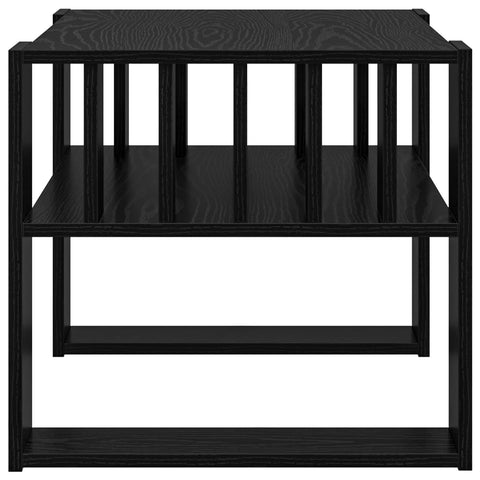 vidaXL Coffee Table Black Oak 66 x 49.5 x 45 cm Engineered Wood