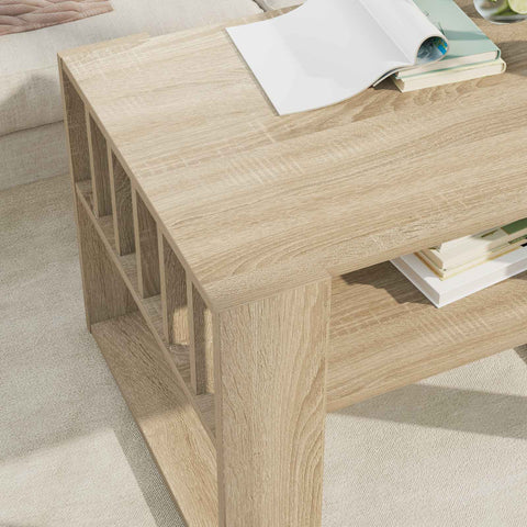 vidaXL Coffee Table Sonoma Oak 66 x 49.5 x 45 cm Engineered Wood