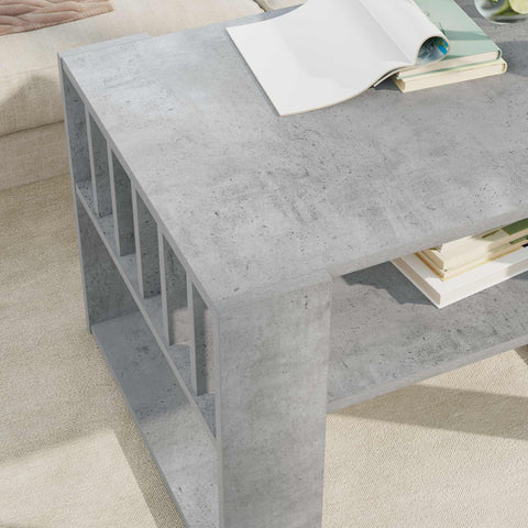 vidaXL Coffee Table Concrete Grey 66 x 49.5 x 45 cm Engineered Wood
