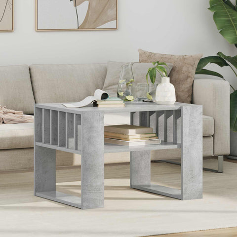 vidaXL Coffee Table Concrete Grey 66 x 49.5 x 45 cm Engineered Wood