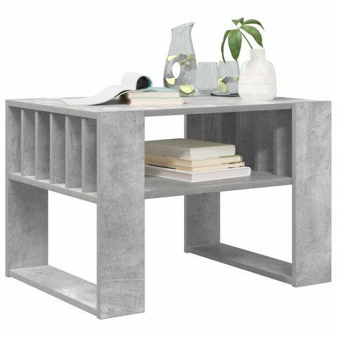 vidaXL Coffee Table Concrete Grey 66 x 49.5 x 45 cm Engineered Wood