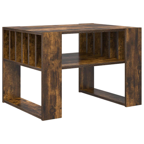 vidaXL Coffee Table Smoked Oak 66 x 49.5 x 45 cm Engineered Wood