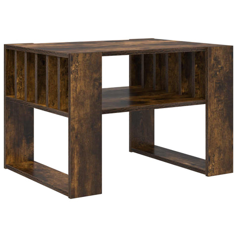 vidaXL Coffee Table Smoked Oak 66 x 49.5 x 45 cm Engineered Wood