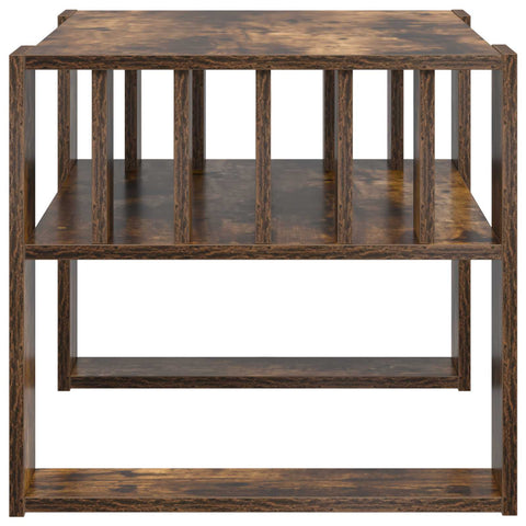 vidaXL Coffee Table Smoked Oak 66 x 49.5 x 45 cm Engineered Wood