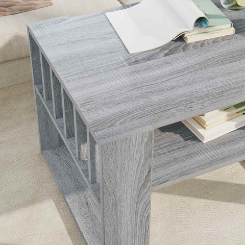vidaXL Coffee Table Grey Sonoma 66 x 49.5 x 45 cm Engineered Wood