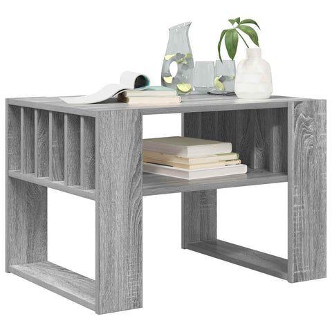 vidaXL Coffee Table Grey Sonoma 66 x 49.5 x 45 cm Engineered Wood