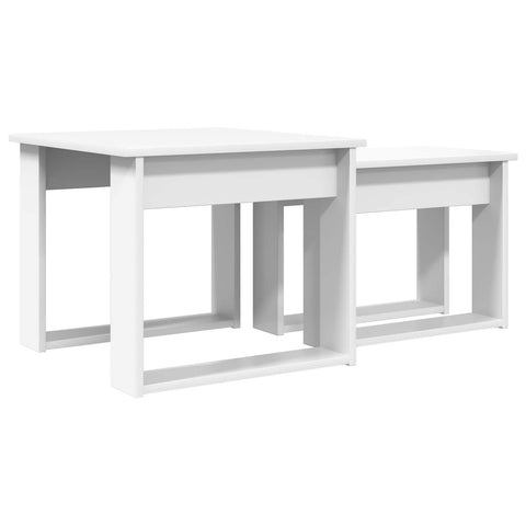 vidaXL Coffee Table Set 2 pcs White Engineered Wood