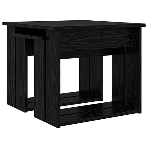 vidaXL Coffee Table Set 2 pcs Black Oak Engineered Wood