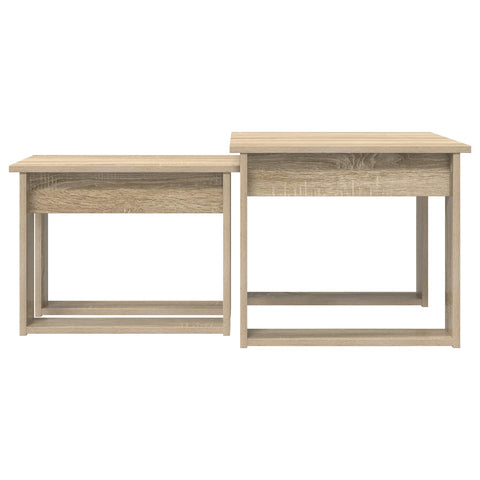 vidaXL Coffee Table Set 2 pcs Sonoma Oak Engineered Wood