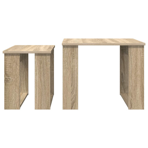 vidaXL Coffee Table Set 2 pcs Sonoma Oak Engineered Wood