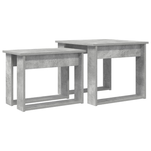 vidaXL Coffee Table Set 2 pcs Concrete Grey Engineered Wood