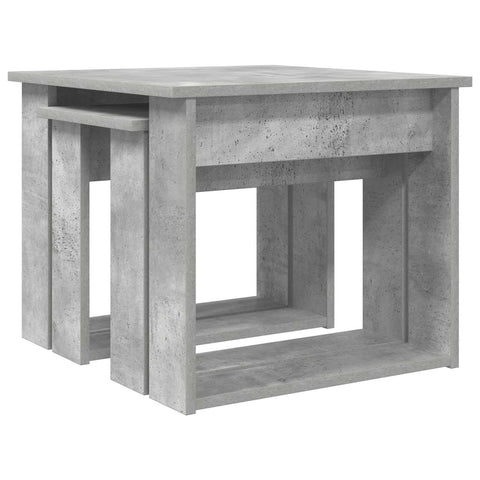 vidaXL Coffee Table Set 2 pcs Concrete Grey Engineered Wood