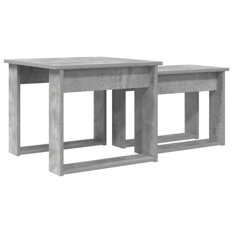 vidaXL Coffee Table Set 2 pcs Concrete Grey Engineered Wood