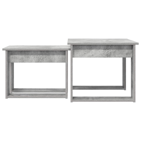 vidaXL Coffee Table Set 2 pcs Concrete Grey Engineered Wood