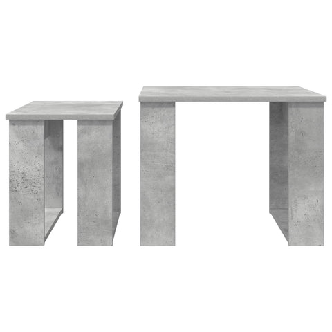 vidaXL Coffee Table Set 2 pcs Concrete Grey Engineered Wood