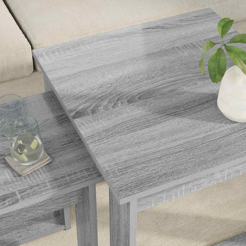 vidaXL Coffee Table Set 2 pcs Grey Sonoma Engineered Wood