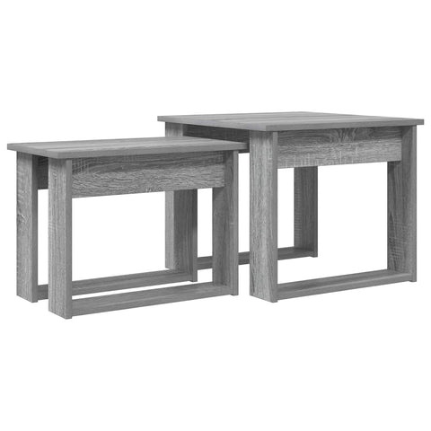 vidaXL Coffee Table Set 2 pcs Grey Sonoma Engineered Wood