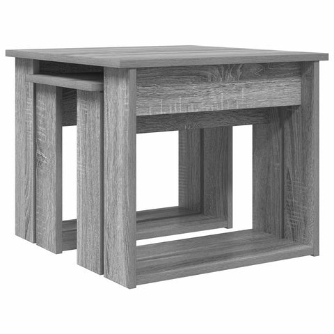 vidaXL Coffee Table Set 2 pcs Grey Sonoma Engineered Wood
