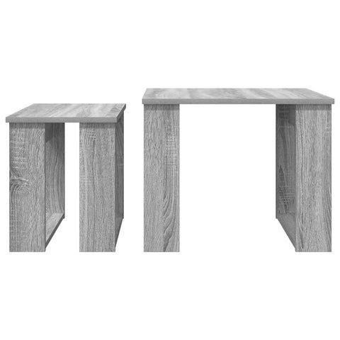 vidaXL Coffee Table Set 2 pcs Grey Sonoma Engineered Wood