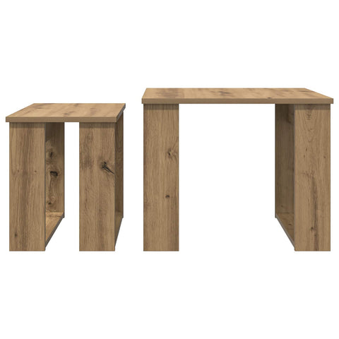 vidaXL Coffee Table Set 2 pcs Artisan Oak Engineered Wood