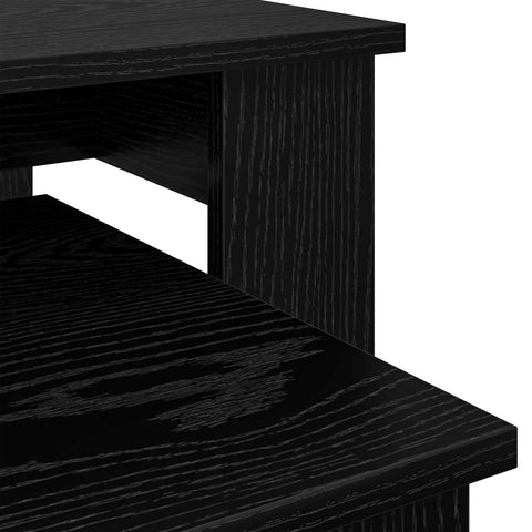vidaXL Coffee Table Set 2 pcs Black Oak Engineered Wood