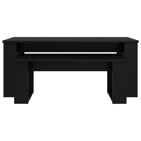 vidaXL Coffee Table Set 2 pcs Black Oak Engineered Wood