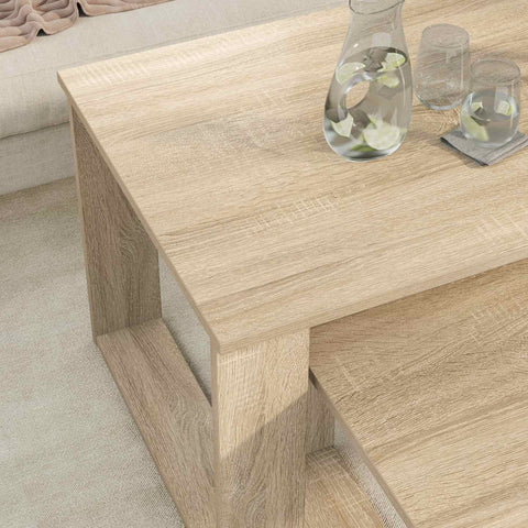 vidaXL Coffee Table Set 2 pcs Sonoma Oak Engineered Wood