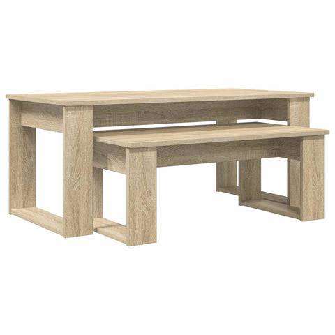 vidaXL Coffee Table Set 2 pcs Sonoma Oak Engineered Wood