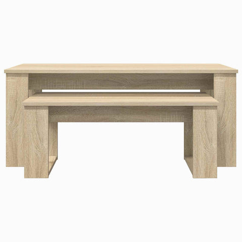 vidaXL Coffee Table Set 2 pcs Sonoma Oak Engineered Wood