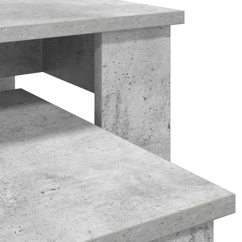 vidaXL Coffee Table Set 2 pcs Concrete Grey Engineered Wood