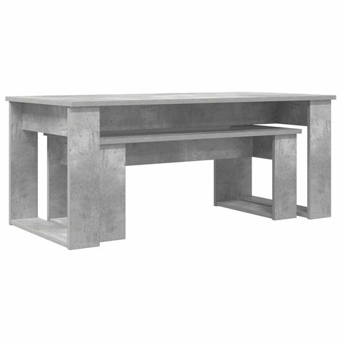 vidaXL Coffee Table Set 2 pcs Concrete Grey Engineered Wood