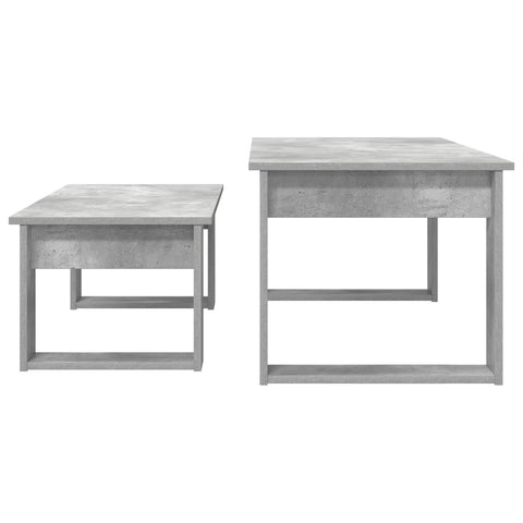 vidaXL Coffee Table Set 2 pcs Concrete Grey Engineered Wood