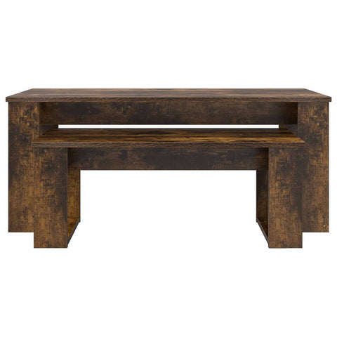 vidaXL Coffee Table Set 2 pcs Smoked Oak Engineered Wood