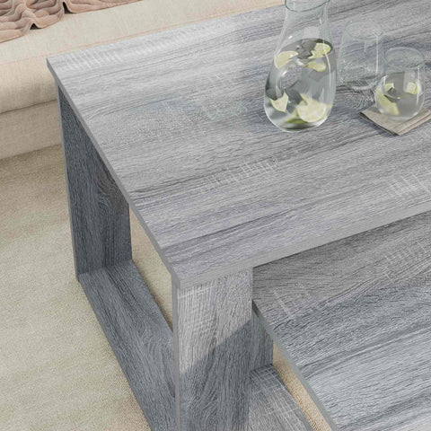 vidaXL Coffee Table Set 2 pcs Grey Sonoma Engineered Wood