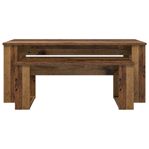 vidaXL Coffee Table Set 2 pcs Old Wood Engineered Wood