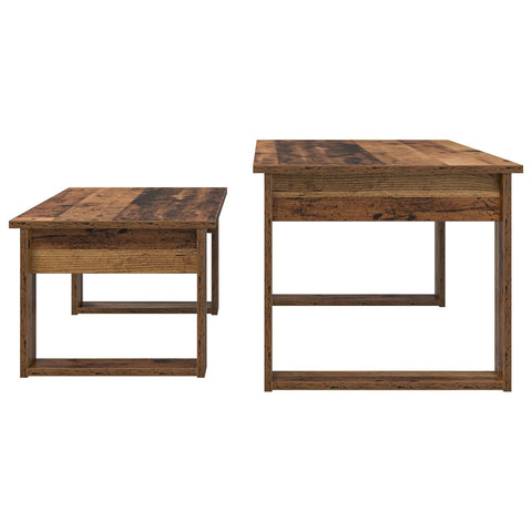 vidaXL Coffee Table Set 2 pcs Old Wood Engineered Wood