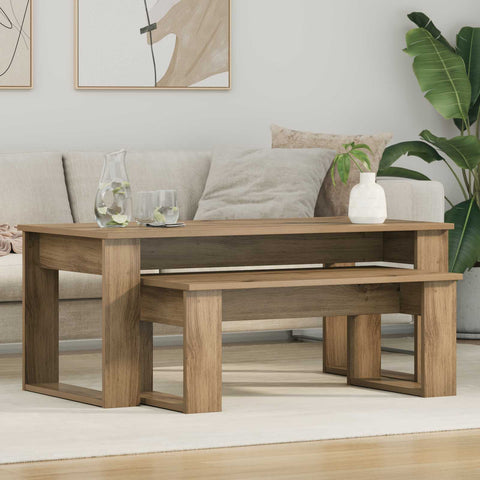vidaXL Coffee Table Set 2 pcs Artisan Oak Engineered Wood